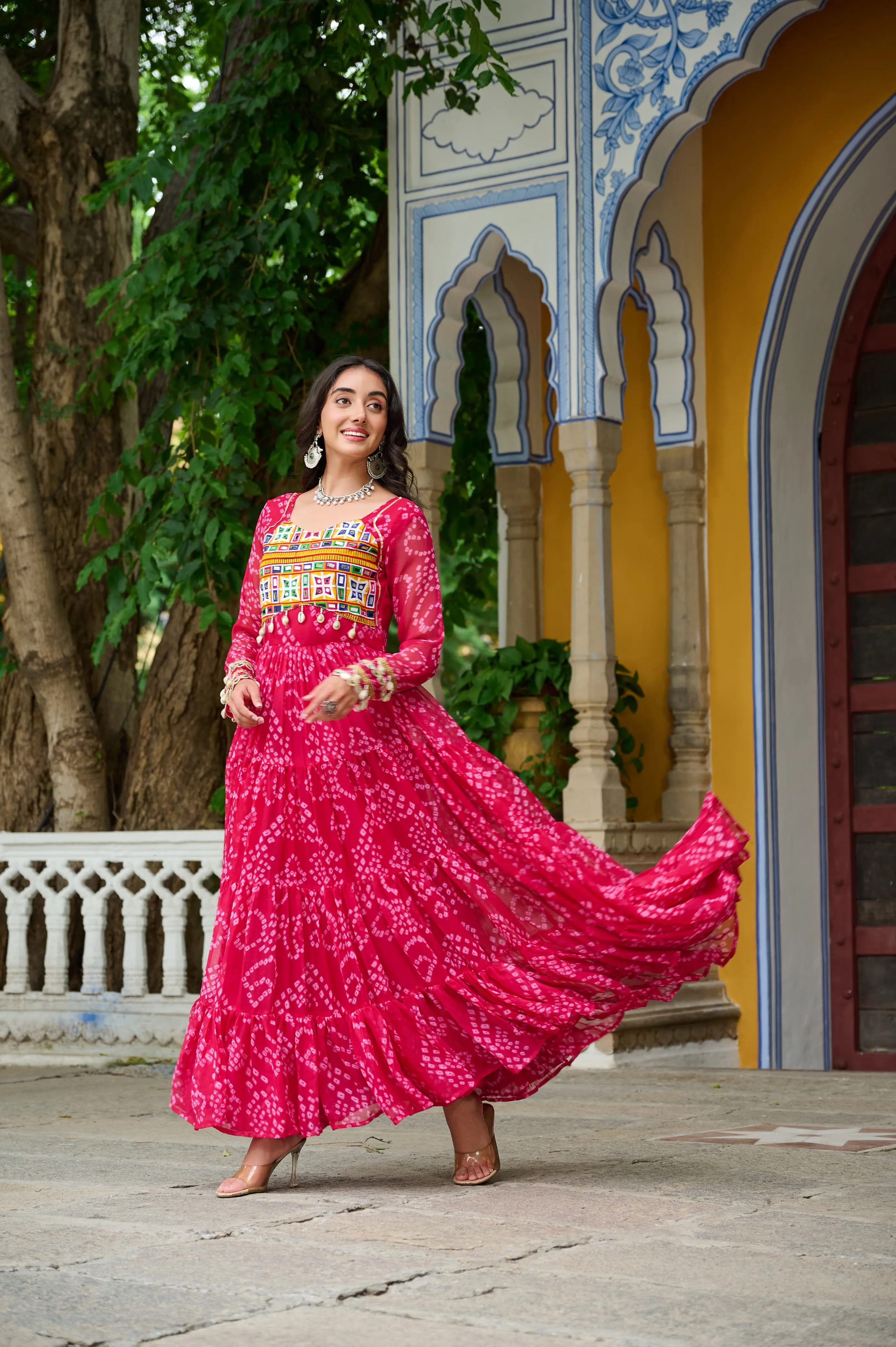 Bandhani Print Work Navratri outfits - Image 14 in Surat